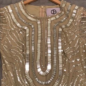 Embellished gold dress